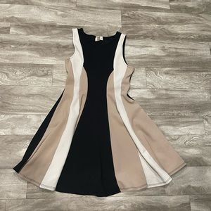 Francesca’s Fit and Flare Neutrals Dress